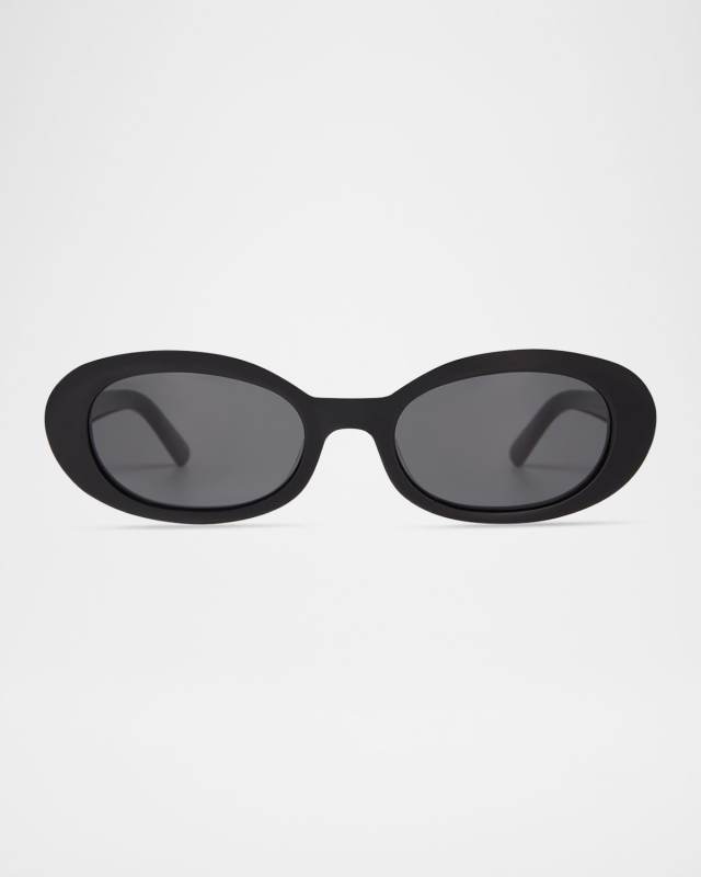 Lyric Leigh Oval Acetate Sunglasses